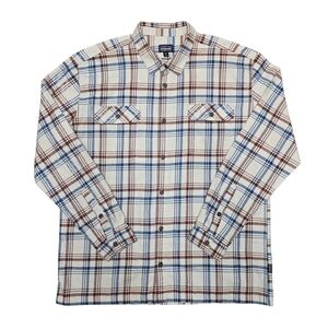 Patagonia Men's Long-Sleeved Organic Cotton Midweight Fjord Flannel Shirt Sz 2xl